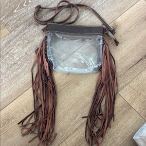 Myra Brown Fringe Crossbody Bag